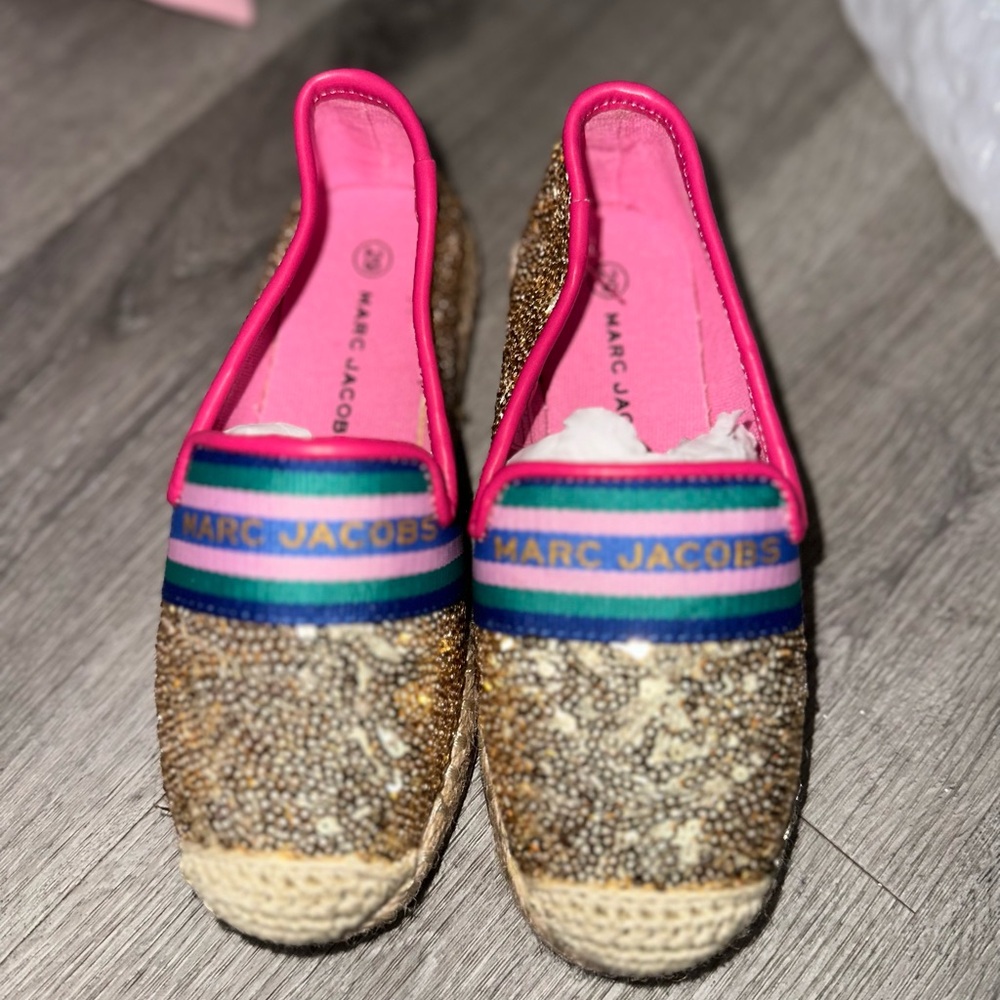 Marc Jacobs Gold and Pink Kids Sandals